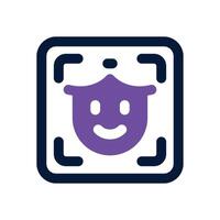 close up dual tone icon. Sleek and modern icon for websites and mobile apps. vector