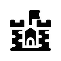 castle glyph icon. Strong and solid icon for websites and mobile apps. vector