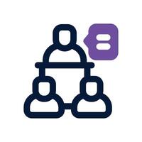 briefing dual tone icon. Sleek and modern icon for websites and mobile apps. vector