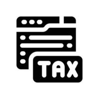 online tax glyph icon. Strong and solid icon for websites, mobile interfaces, presentations, and visual branding. High quality and easy to edit. vector