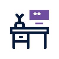 workspace dual tone icon. Sleek and modern icon for websites and mobile apps. vector