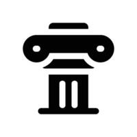 pillar glyph icon. Strong and solid icon for websites, mobile interfaces, presentations, and visual branding. High quality and easy to edit. vector
