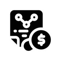 financial analysis glyph icon. Strong and solid icon for websites and mobile apps. vector