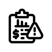 risk evaluation line icon. Clean and minimalist icon for websites, mobile apps, presentations, and logos. Fully scalable and customizable for any project. vector