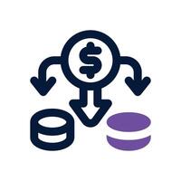 depreciation duotone icon. Sleek and modern icon for websites, mobile apps, marketing materials, and corporate design. Fully scalable and ready to use. vector