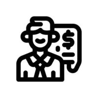 investor line icon. Clean and minimalist icon for websites, mobile apps, presentations, and logos. Fully scalable and customizable for any project. vector