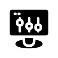 configuration glyph icon. Strong and solid icon for websites and mobile apps. vector