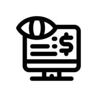 financial monitoring line icon. Clean and minimalist icon for websites and mobile apps. vector