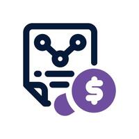 financial analysis duotone icon. Sleek and modern icon for websites, mobile apps, marketing materials, and corporate design. Fully scalable and ready to use. vector