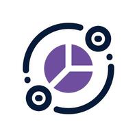 diagram dual tone icon. Sleek and modern icon for websites and mobile apps. vector