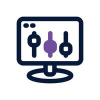 configuration dual tone icon. Sleek and modern icon for websites and mobile apps. vector