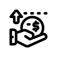 financial income line icon. Clean and minimalist icon for websites and mobile apps. vector