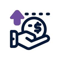 financial income duotone icon. Sleek and modern icon for websites, mobile apps, marketing materials, and corporate design. Fully scalable and ready to use. vector
