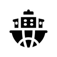 headquarter glyph icon. Strong and solid icon for websites and mobile apps. vector