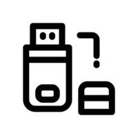 usb line icon. Clean and minimalist icon for websites and mobile apps. vector