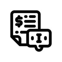 financial information line icon. Clean and minimalist icon for websites, mobile apps, presentations, and logos. Fully scalable and customizable for any project. vector