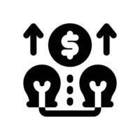 leverage glyph icon. Strong and solid icon for websites, mobile interfaces, presentations, and visual branding. High quality and easy to edit. vector