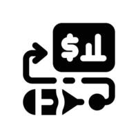 financial plan glyph icon. Strong and solid icon for websites and mobile apps. vector