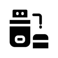 usb glyph icon. Strong and solid icon for websites and mobile apps. vector