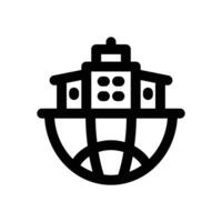 headquarter line icon. Clean and minimalist icon for websites and mobile apps. vector