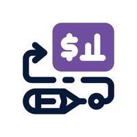 financial plan duotone icon. Sleek and modern icon for websites, mobile apps, marketing materials, and corporate design. Fully scalable and ready to use. vector