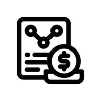 financial report line icon. Clean and minimalist icon for websites, mobile apps, presentations, and logos. Fully scalable and customizable for any project. vector