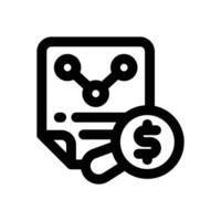 financial analysis line icon. Clean and minimalist icon for websites and mobile apps. vector