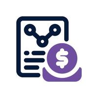 financial report duotone icon. Sleek and modern icon for websites, mobile apps, marketing materials, and corporate design. Fully scalable and ready to use. vector