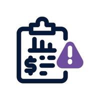risk evaluation dual tone icon. Sleek and modern icon for websites and mobile apps. vector