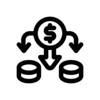 depreciation line icon. Clean and minimalist icon for websites, mobile apps, presentations, and logos. Fully scalable and customizable for any project. vector