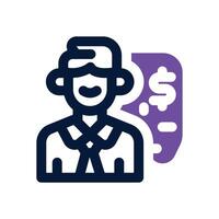 investor duotone icon. Sleek and modern icon for websites, mobile apps, marketing materials, and corporate design. Fully scalable and ready to use. vector