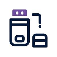 usb dual tone icon. Sleek and modern icon for websites and mobile apps. vector