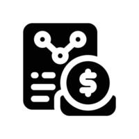 financial report glyph icon. Strong and solid icon for websites, mobile interfaces, presentations, and visual branding. High quality and easy to edit. vector