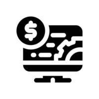 financial service glyph icon. Strong and solid icon for websites and mobile apps. vector