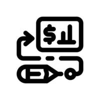 financial plan line icon. Clean and minimalist icon for websites and mobile apps. vector