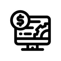 financial service line icon. Clean and minimalist icon for websites, mobile apps, presentations, and logos. Fully scalable and customizable for any project. vector