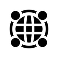 global glyph icon. Strong and solid icon for websites, mobile interfaces, presentations, and visual branding. High quality and easy to edit. vector