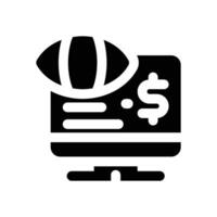financial monitoring glyph icon. Strong and solid icon for websites and mobile apps. vector