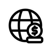 global economy line icon. Clean and minimalist icon for websites and mobile apps. vector