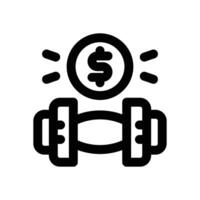 strength line icon. Clean and minimalist icon for websites and mobile apps. vector