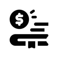 education cost glyph icon. Strong and solid icon for websites and mobile apps. vector