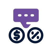 negotiation dual tone icon. Sleek and modern icon for websites and mobile apps. vector