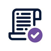 contract duotone icon. Sleek and modern icon for websites, mobile apps, marketing materials, and corporate design. Fully scalable and ready to use. vector