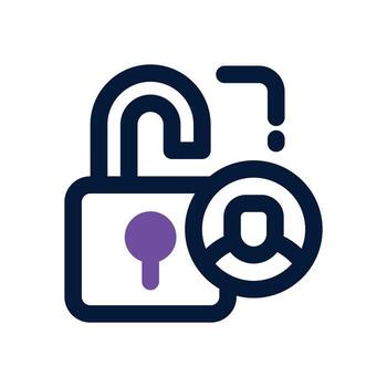 sistema acceso doble tono icono. pulcro y moderno icono para sitios web y móvil aplicaciones vector