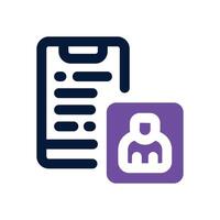 online resume duotone icon. Sleek and modern icon for websites, mobile apps, marketing materials, and corporate design. Fully scalable and ready to use. vector