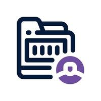 portfolio duotone icon. Sleek and modern icon for websites, mobile apps, marketing materials, and corporate design. Fully scalable and ready to use. vector