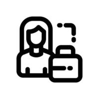 female employe line icon. Clean and minimalist icon for websites, mobile apps, presentations, and logos. Fully scalable and customizable for any project. vector