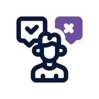 decision dual tone icon. Sleek and modern icon for websites and mobile apps. vector