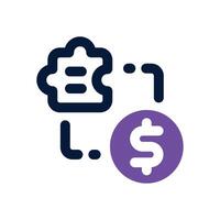 solution duotone icon. Sleek and modern icon for websites, mobile apps, marketing materials, and corporate design. Fully scalable and ready to use. vector