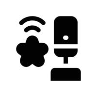 podcast rating glyph icon. Strong and solid icon for websites and mobile apps. vector